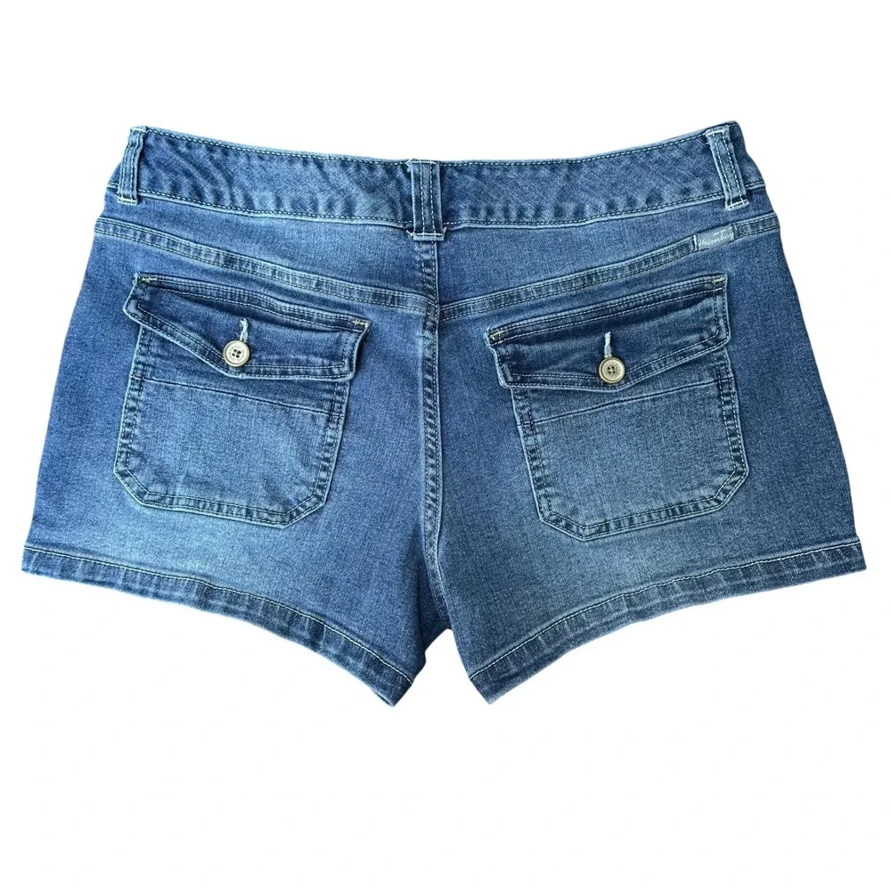 Unionbay Low Rise Y2K Style Utility Medium Wash Denim Stretch Shorts Size 9/29